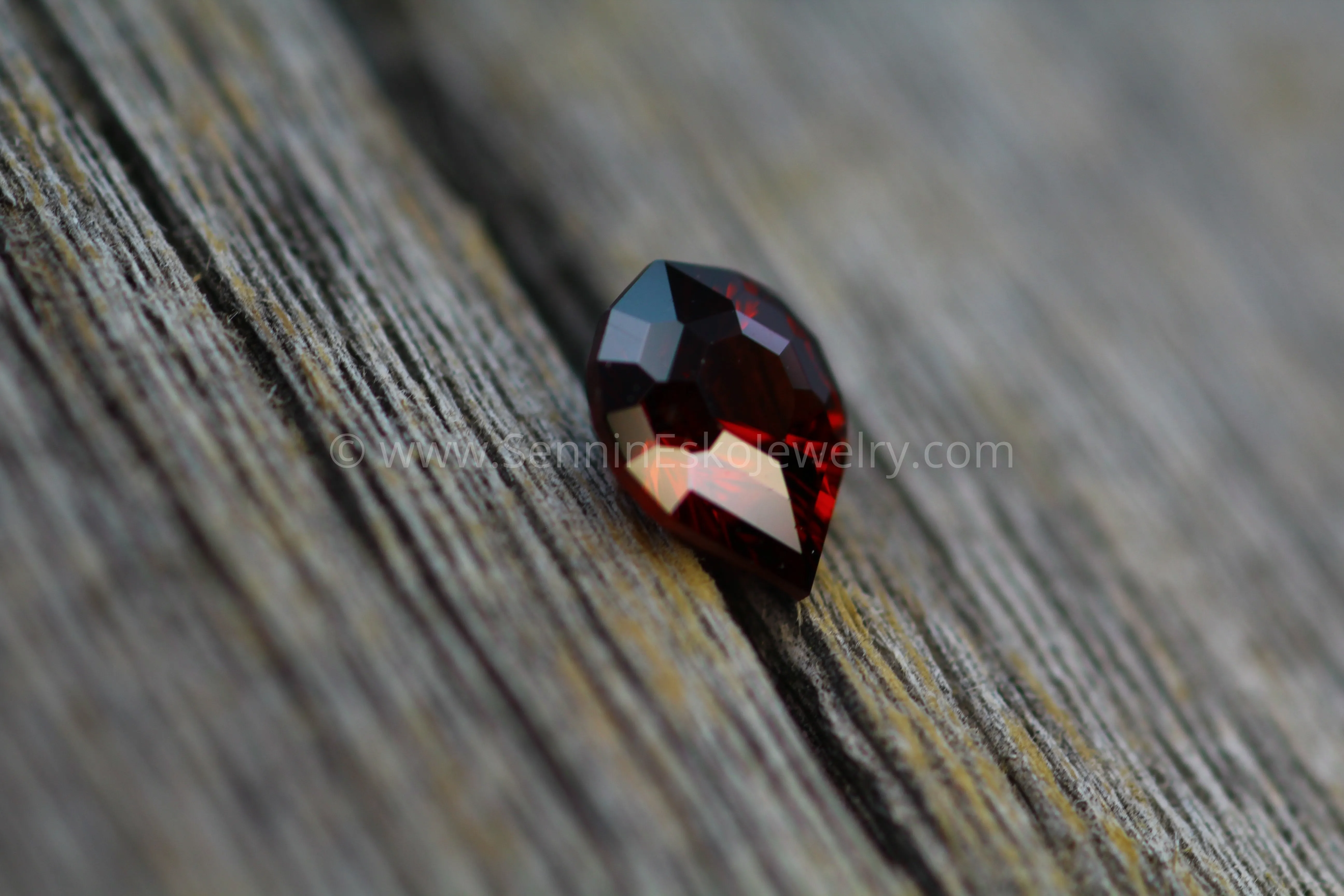 Garnet Fantasy Cut Pear - Garnet Tear Drop - Precision Cut Garnet Gemstone