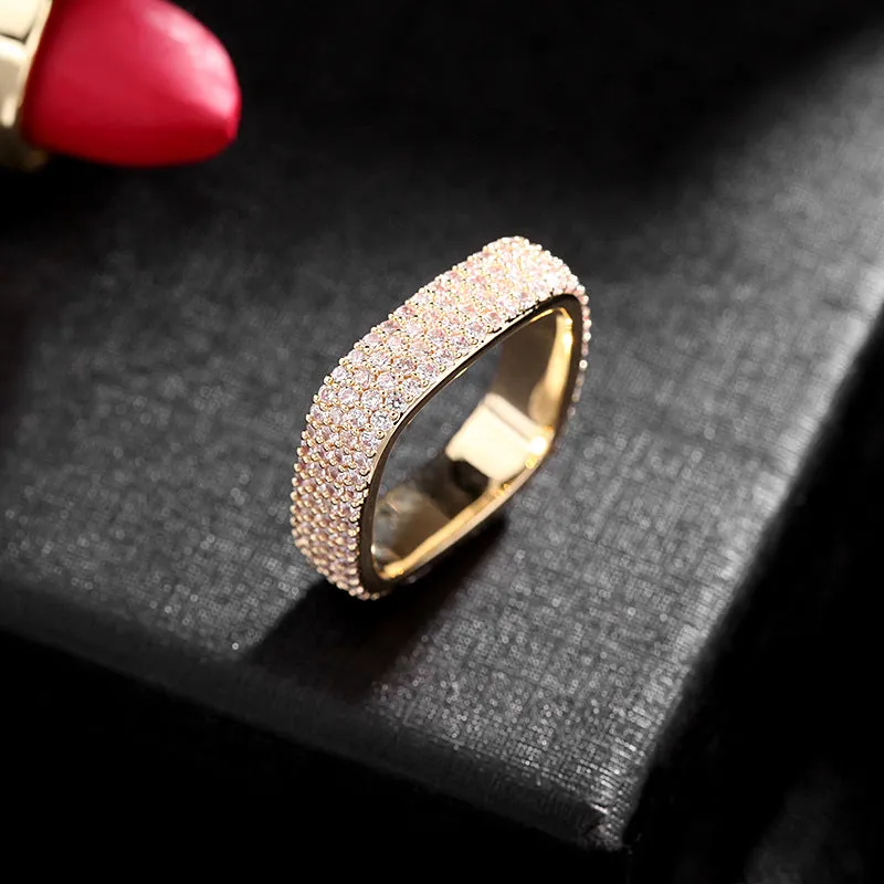 Geometric square ring female small square ring