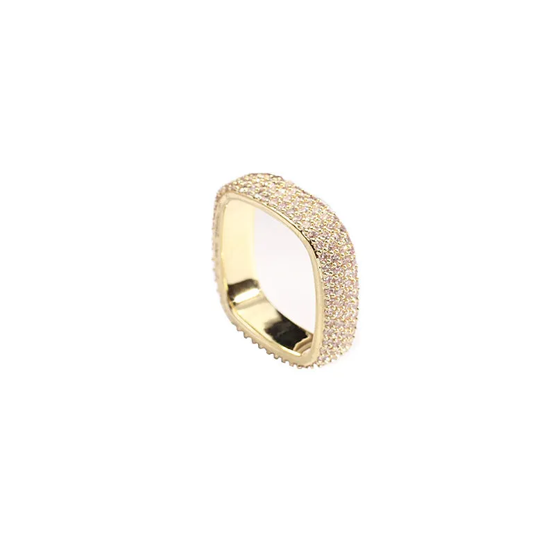 Geometric square ring female small square ring