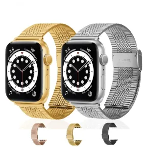 High-Quality Steel Mesh Strap For Series 7 6 5 4 Luxury Metal Bracelet