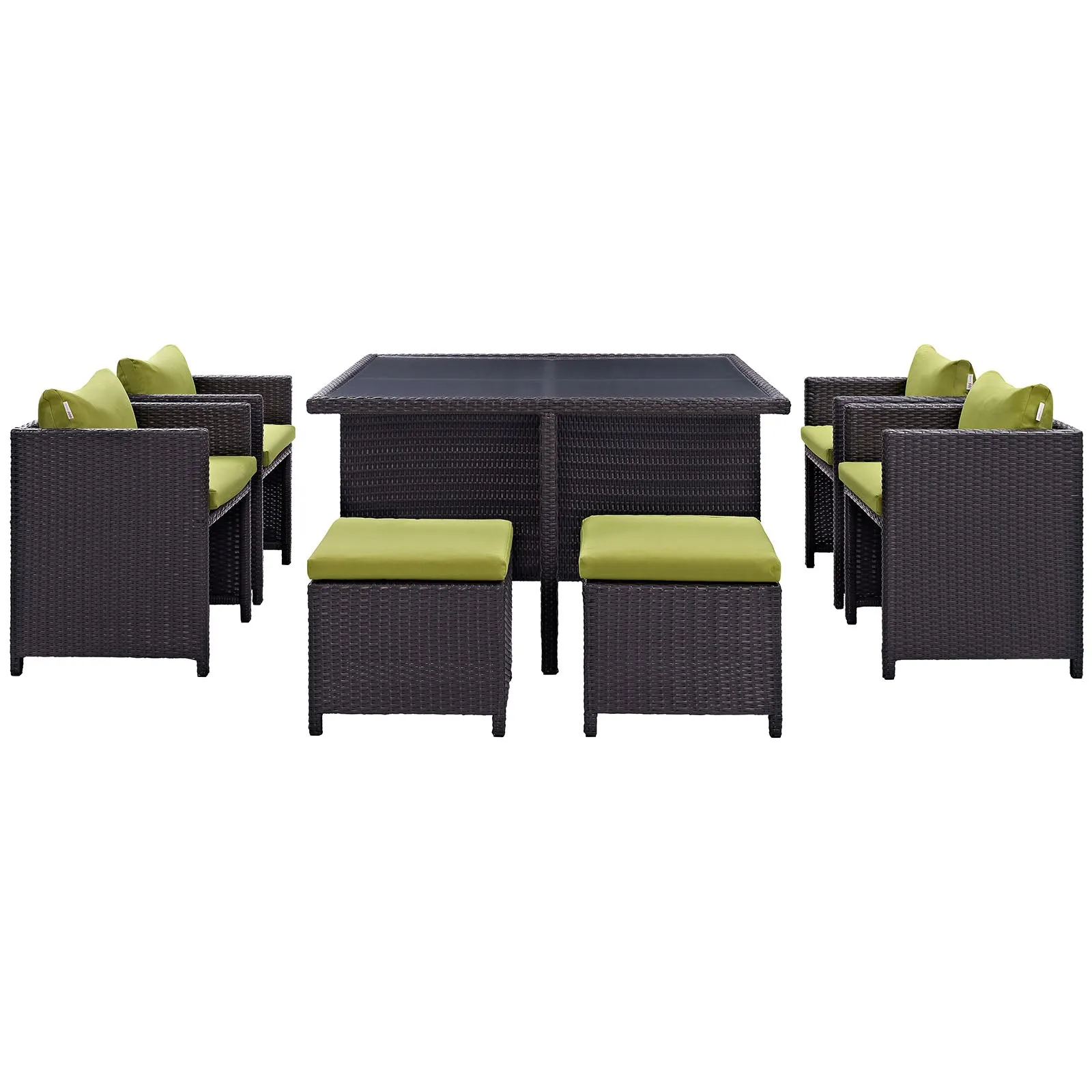 Inverse 9 Piece Outdoor Patio Dining Set