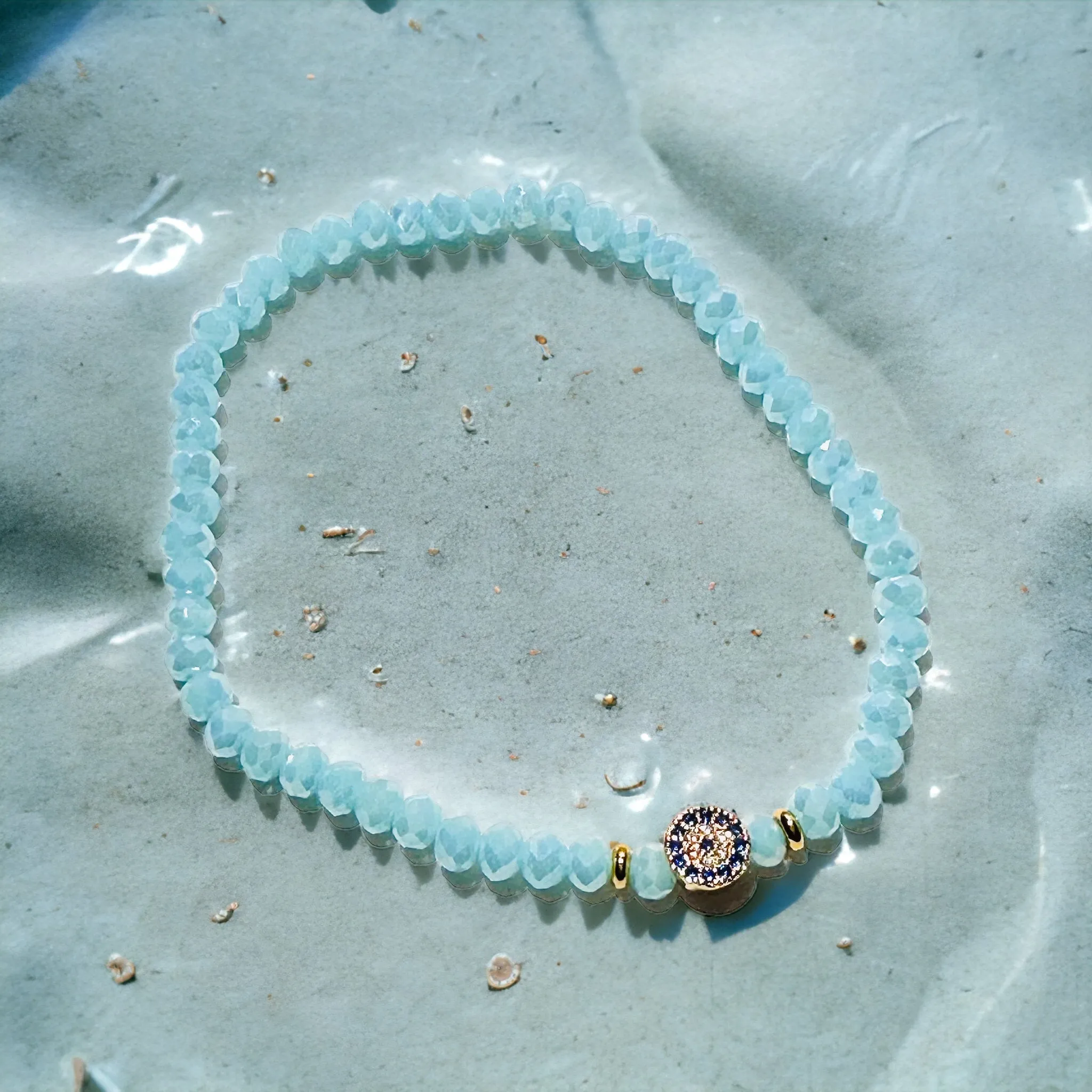 Island Blue Turquoise Howlite Amazonite Crystal Build-Your-Own Bracelet Set