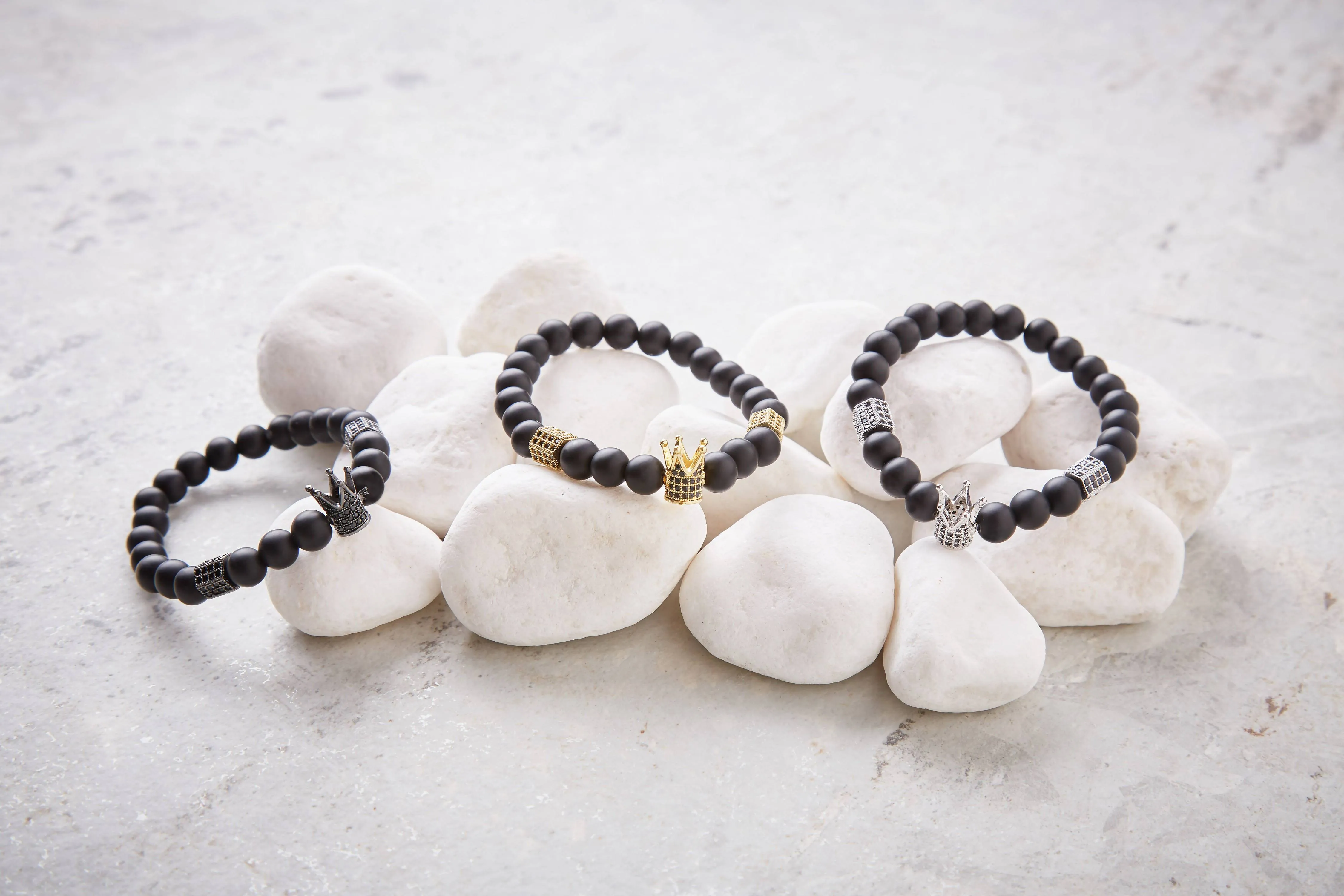 J. By Jee Black Crown Bracelet