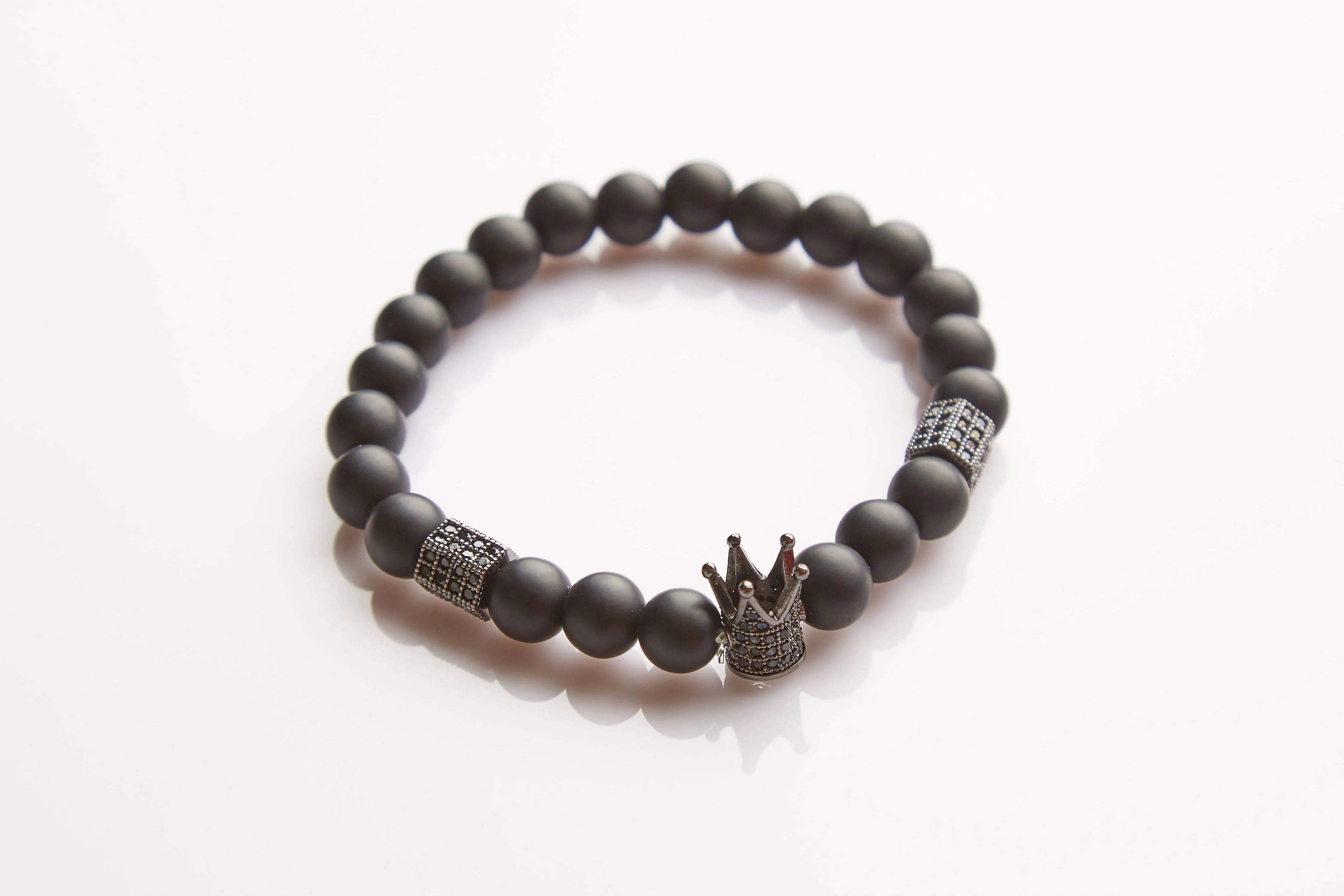 J. By Jee Black Crown Bracelet