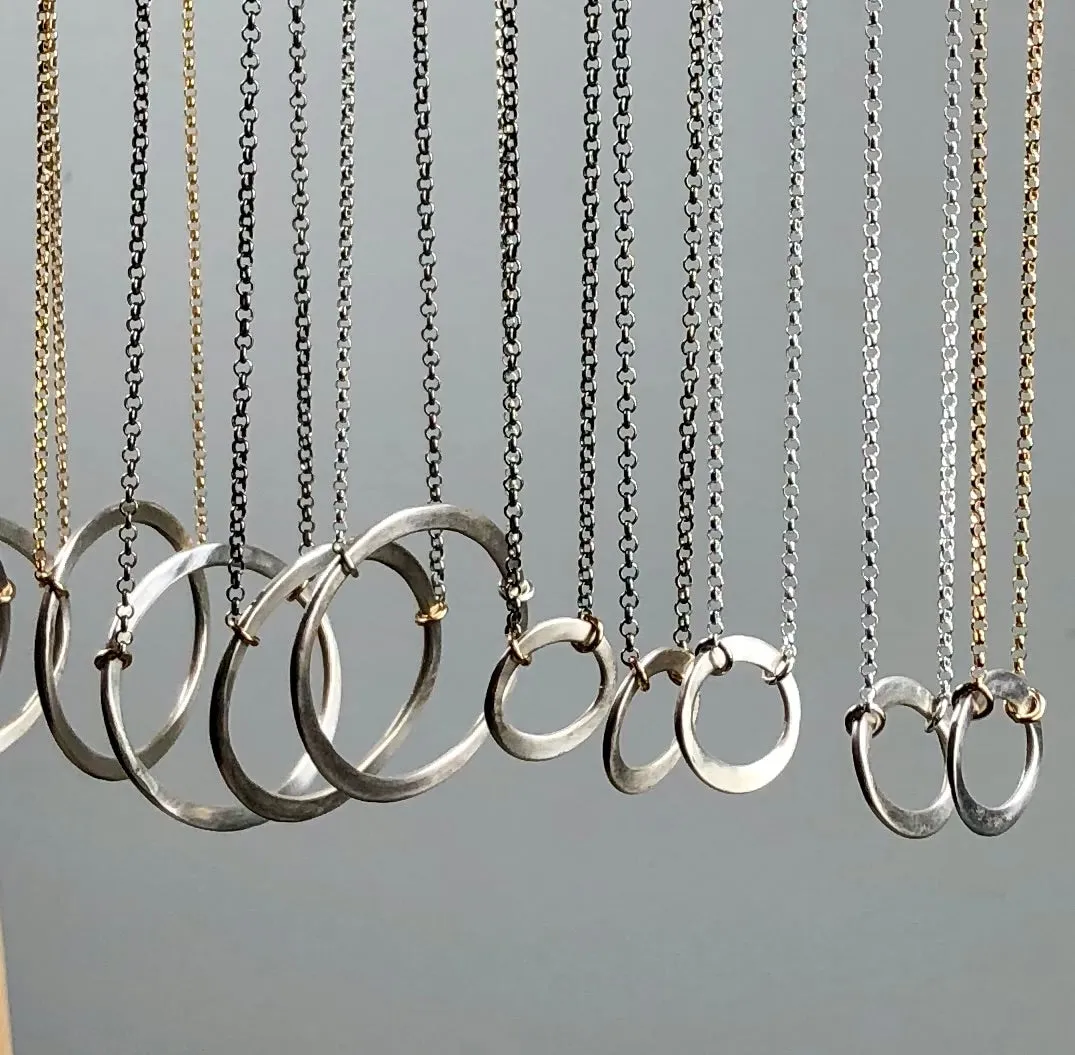 Kai Large Matte Necklace Sterling Silver Chain