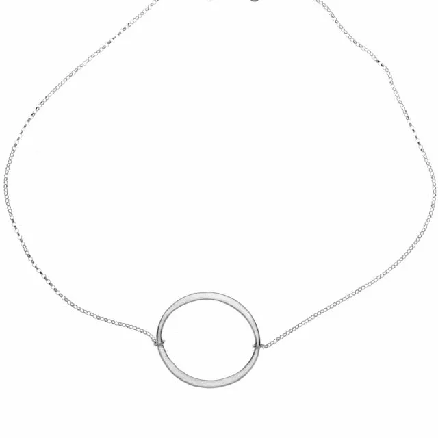 Kai Large Matte Necklace Sterling Silver Chain