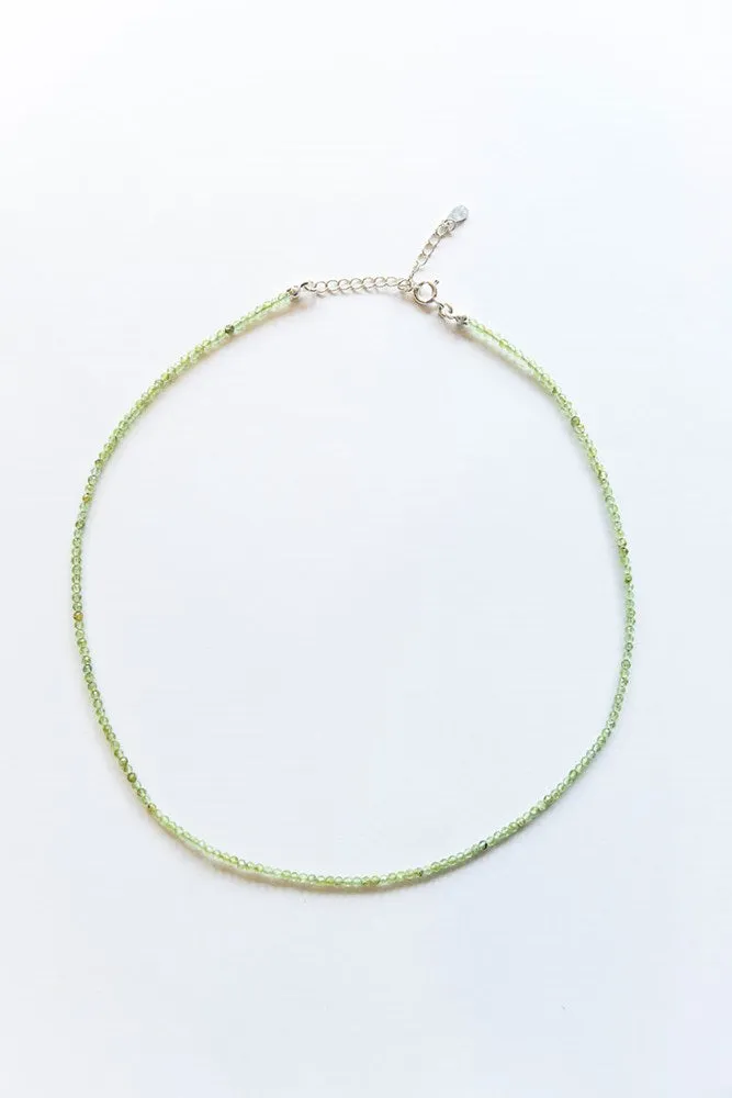 Karina Single Strand Hand Beaded Gemstone Necklace