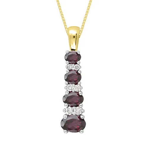 KATARINA Diamond and Alternating Garnet Jewelry Set