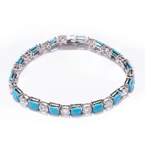 KELLY HERD CLEAR AND TURQUOISE BRACELET