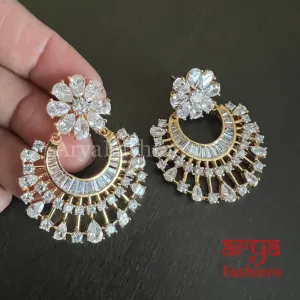 Kiara CZ Cocktail Chandbali Earrings