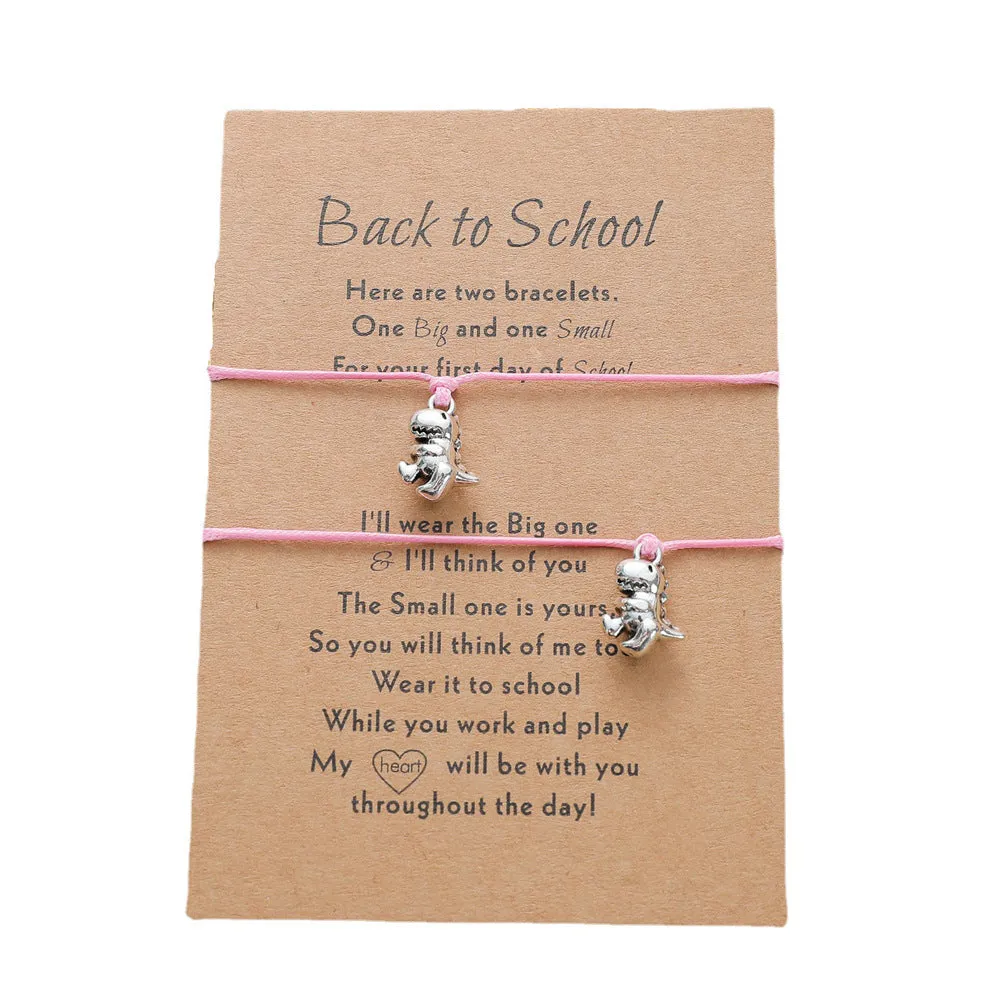 Little Dinosaur Opening Season Card Bracelet Wax Wire Weaving