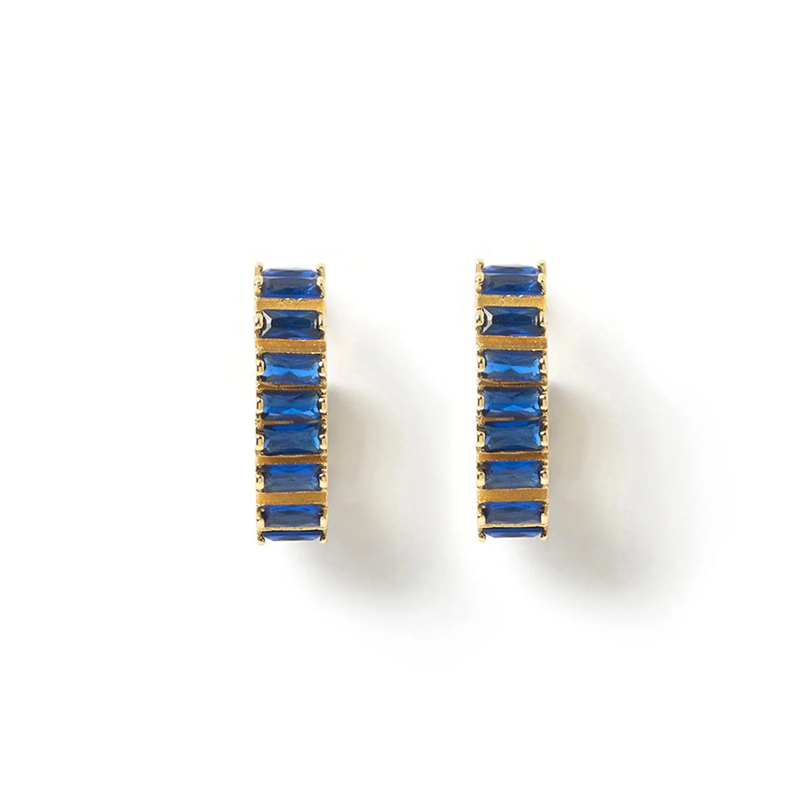 Lumin Gold Earrings - Sapphire