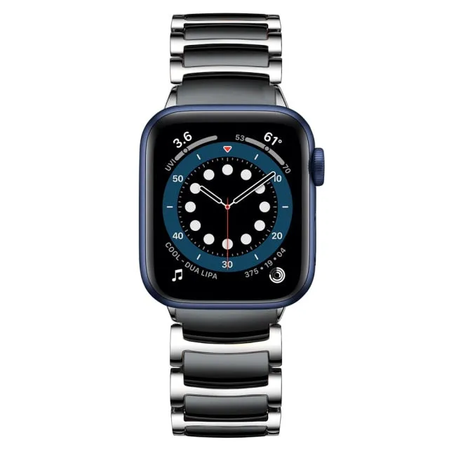 Luxury Ceramics Strap For Apple Series 7 6 5 High-Quality Steel Metal