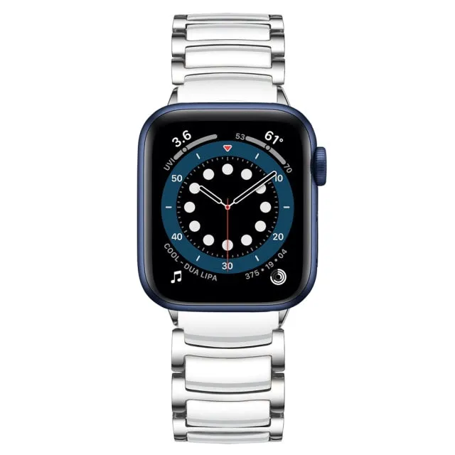 Luxury Ceramics Strap For Apple Series 7 6 5 High-Quality Steel Metal