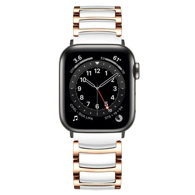 Luxury Ceramics Strap For Apple Series 7 6 5 High-Quality Steel Metal