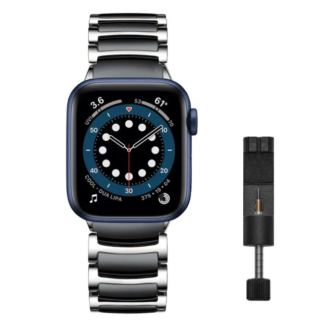 Luxury Ceramics Strap For Apple Series 7 6 5 High-Quality Steel Metal