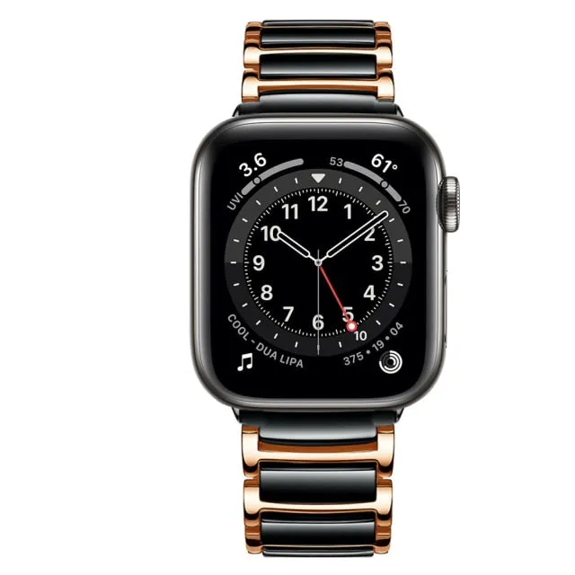 Luxury Ceramics Strap For Apple Series 7 6 5 High-Quality Steel Metal