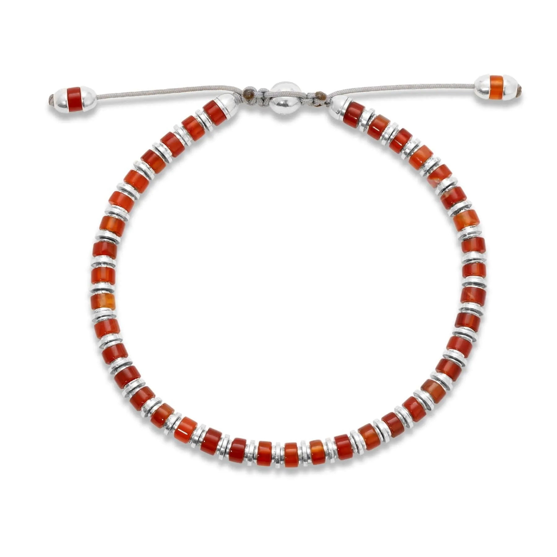 Maor Sterling Silver Red Citrine Sapet Bracelet