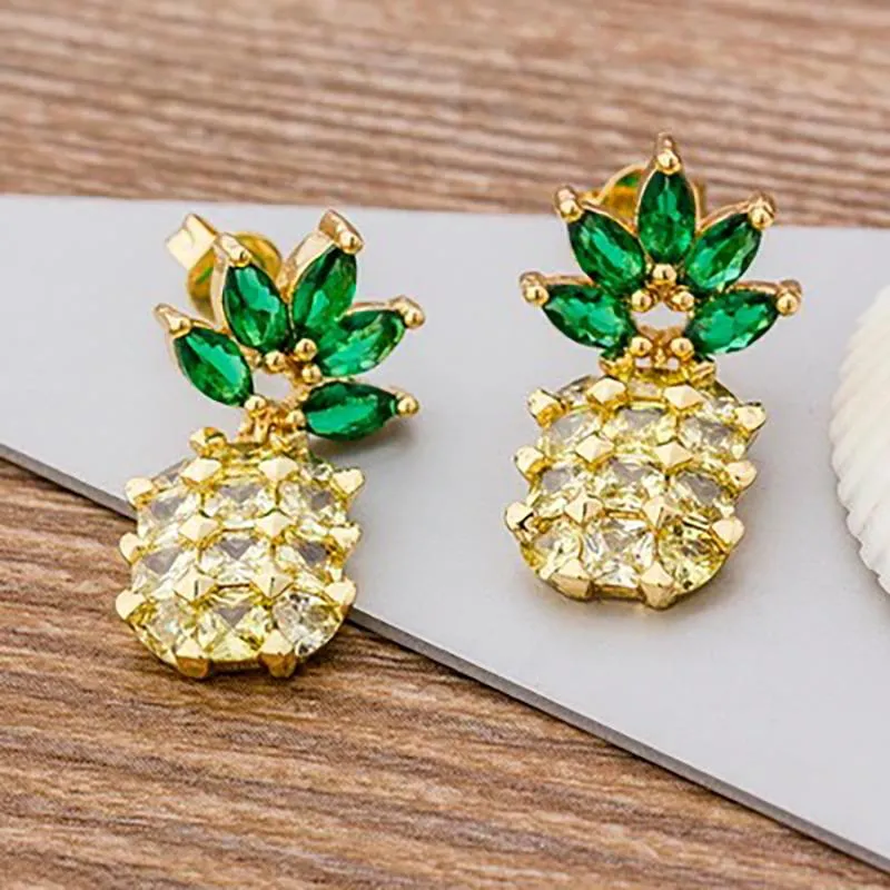 Multi-style Colorful Micro Pave Zircon Stud Earrings