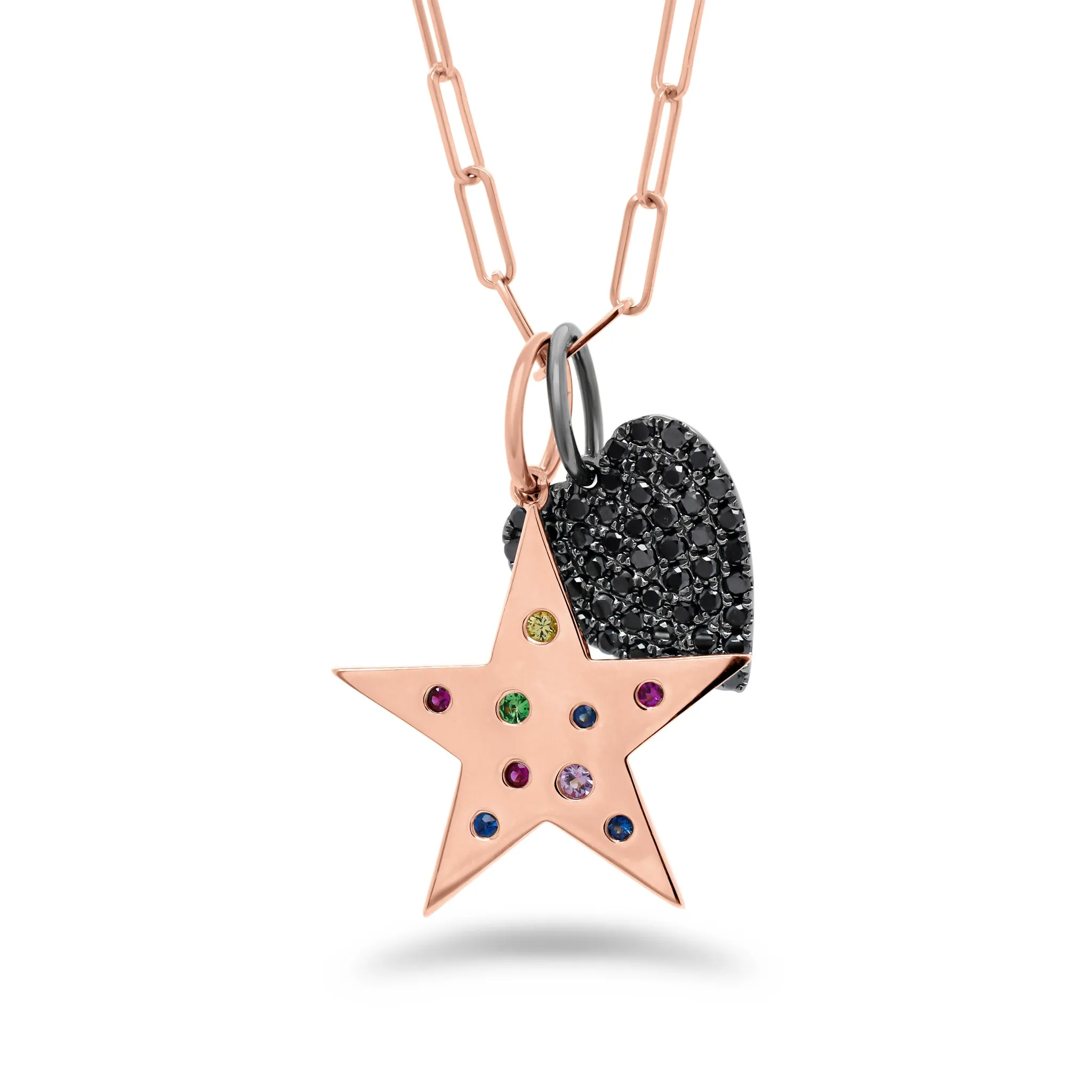 Multicolor Gemstone Star Pendant