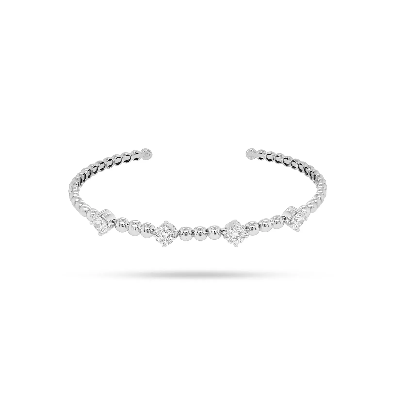 Open Round Diamond Bangle