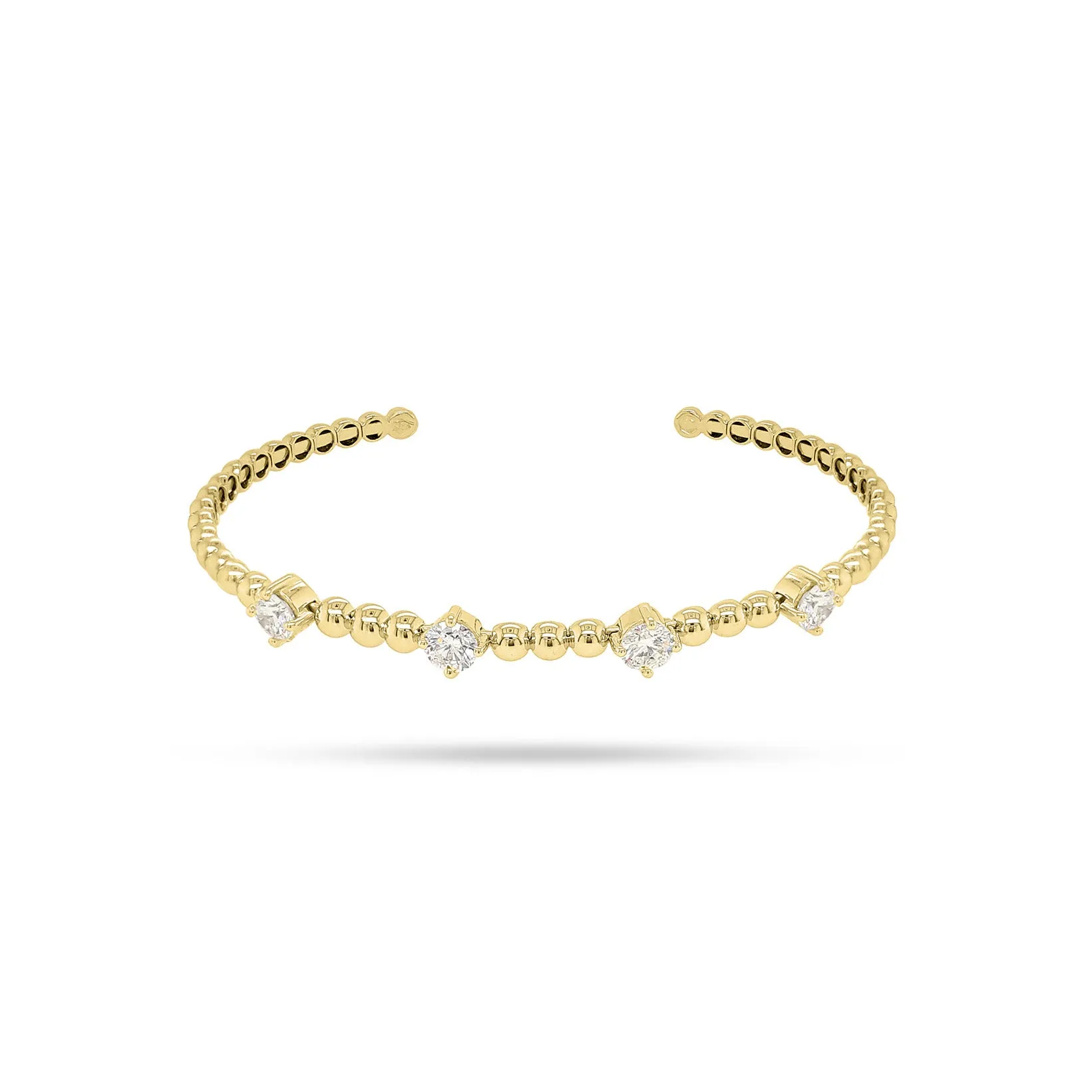 Open Round Diamond Bangle