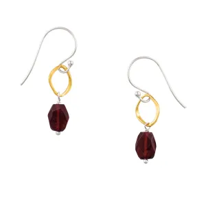 Orbit Earrings in Garnet