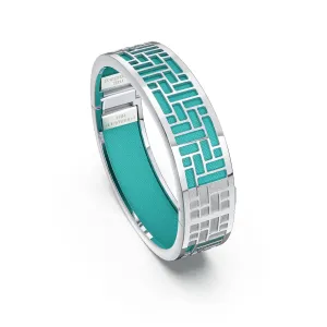 Pavilion Bangle - Shophouse Teal - Sterling Silver