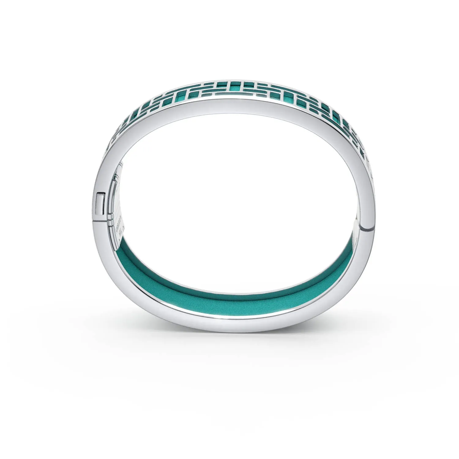 Pavilion Bangle - Shophouse Teal - Sterling Silver