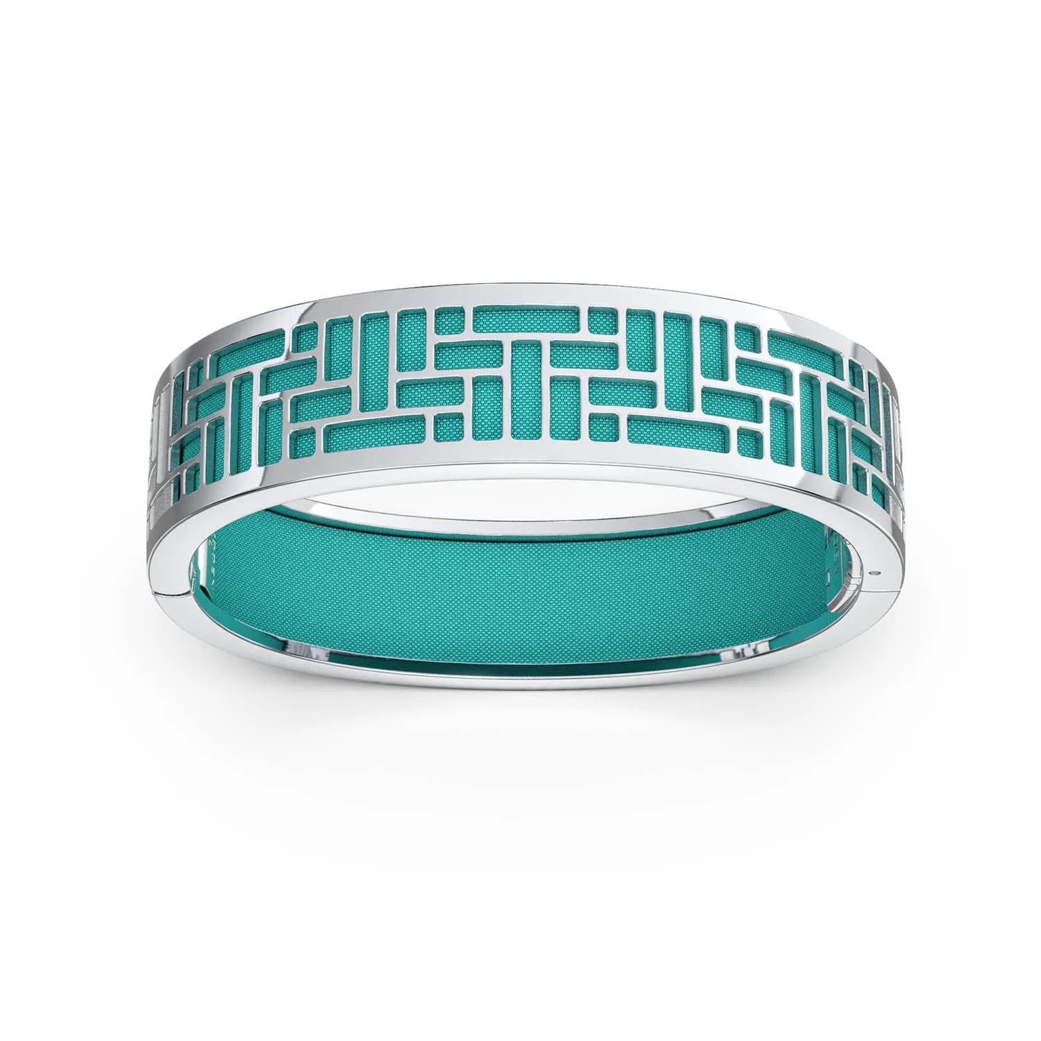 Pavilion Bangle - Shophouse Teal - Sterling Silver