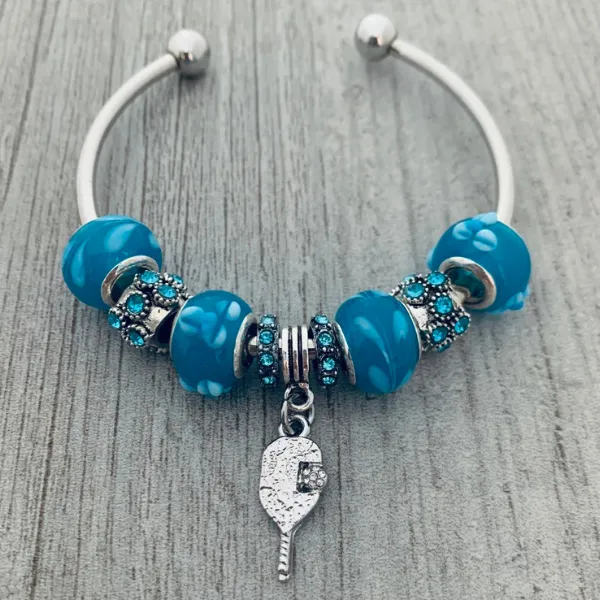 Pickleball Turquoise Beaded Bracelet