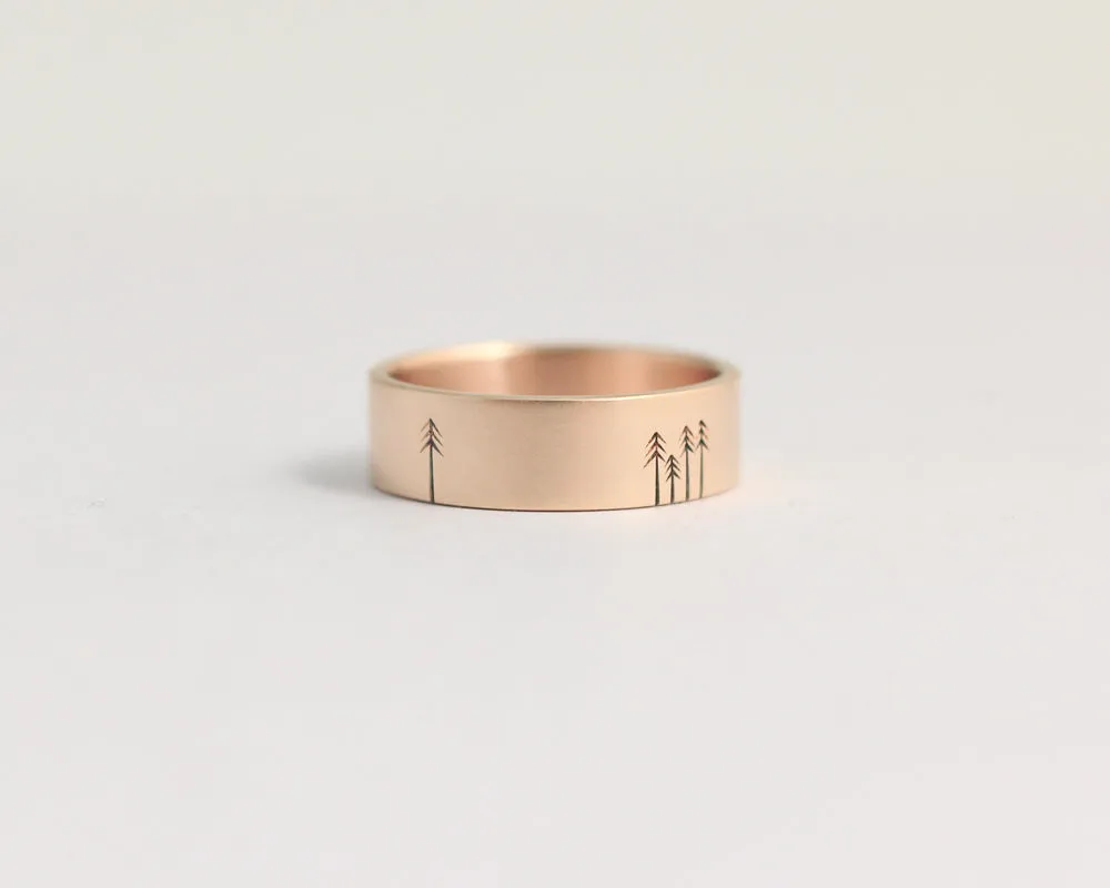 Pine Forest Ring in Rose Gold - Medium