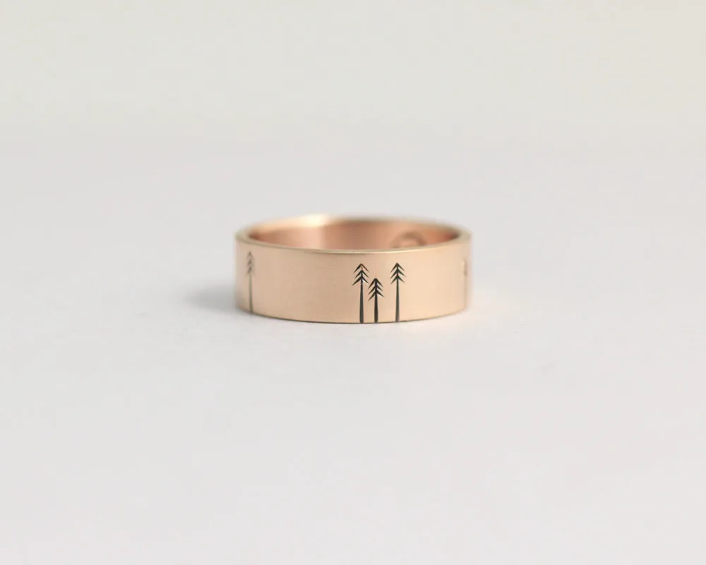 Pine Forest Ring in Rose Gold - Medium