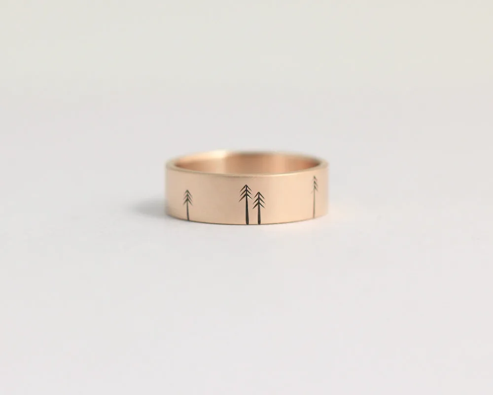 Pine Forest Ring in Rose Gold - Medium