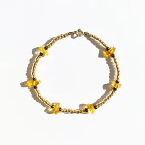 Raw Citrine Beaded Bracelet