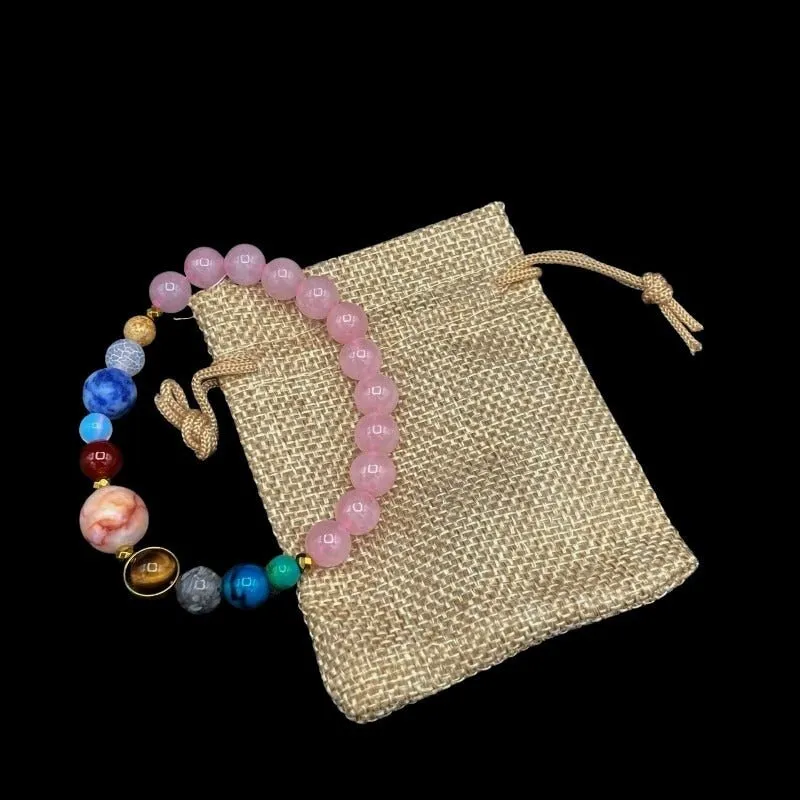 Rose Quartz Solar System Bracelet