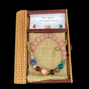 Rose Quartz Solar System Bracelet