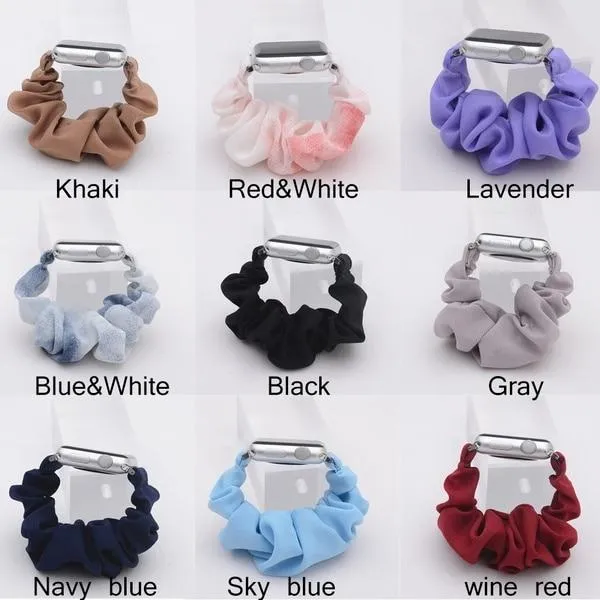 Scrunchie Elastic Strap Series 7 6 5 4 Nylon Loop Wristband Bracelet