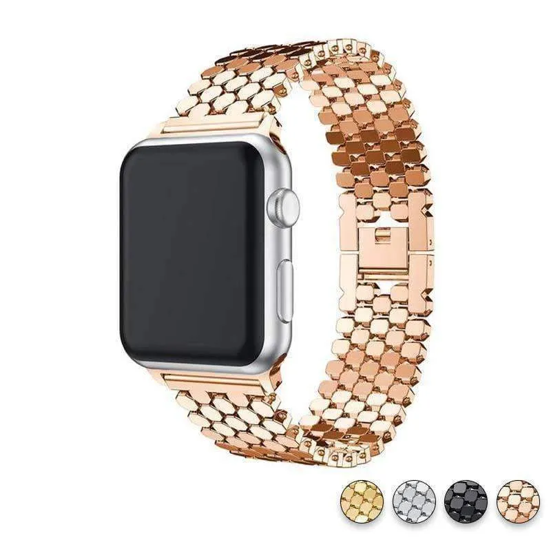 Silver Apple Watch Band Series Women's Steel Bracelet Strap