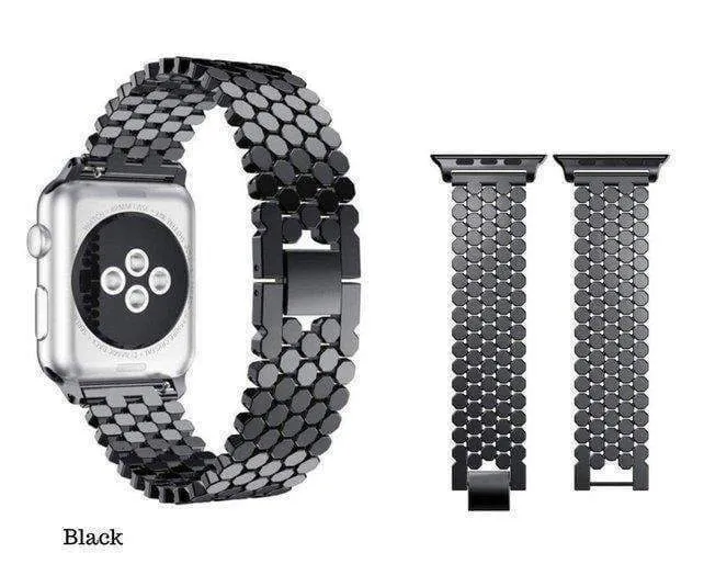 Silver Apple Watch Band Series Women's Steel Bracelet Strap