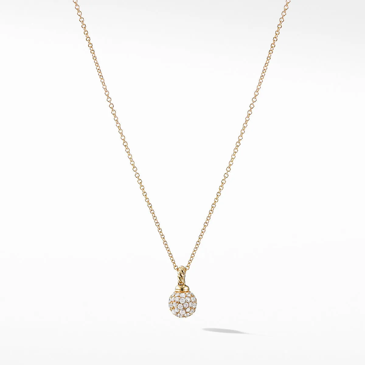 Solari Pave Pendant Necklace with Diamonds in 18K Gold