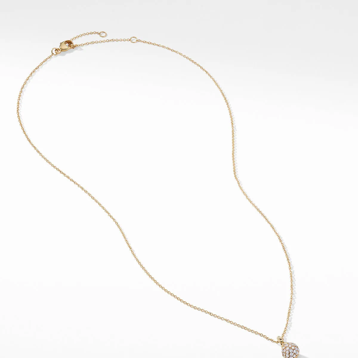 Solari Pave Pendant Necklace with Diamonds in 18K Gold