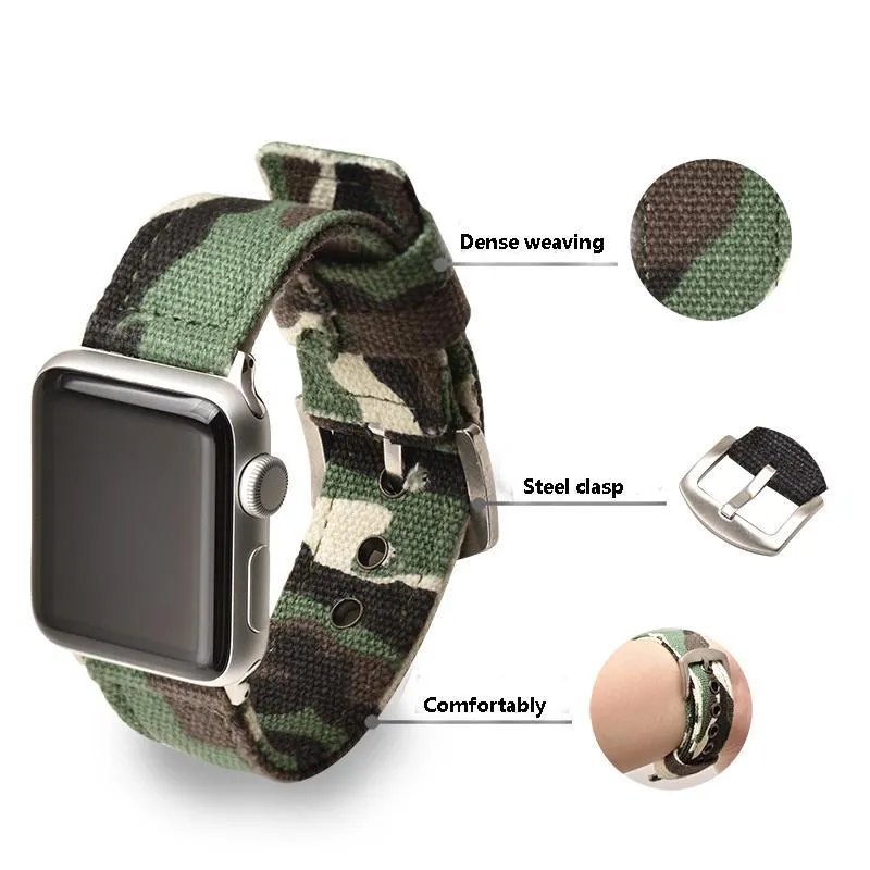 Sport Nylon strap for Apple Watch Series 7 6 5 iWatch band 38/40/41mm 42/44/45mm Watchband Bracelet