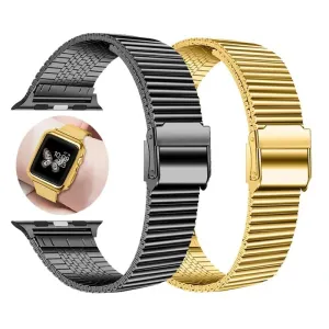 Steel Strap For Apple Watch Band Series 7 6 5 4 Premium Metal Bracelet