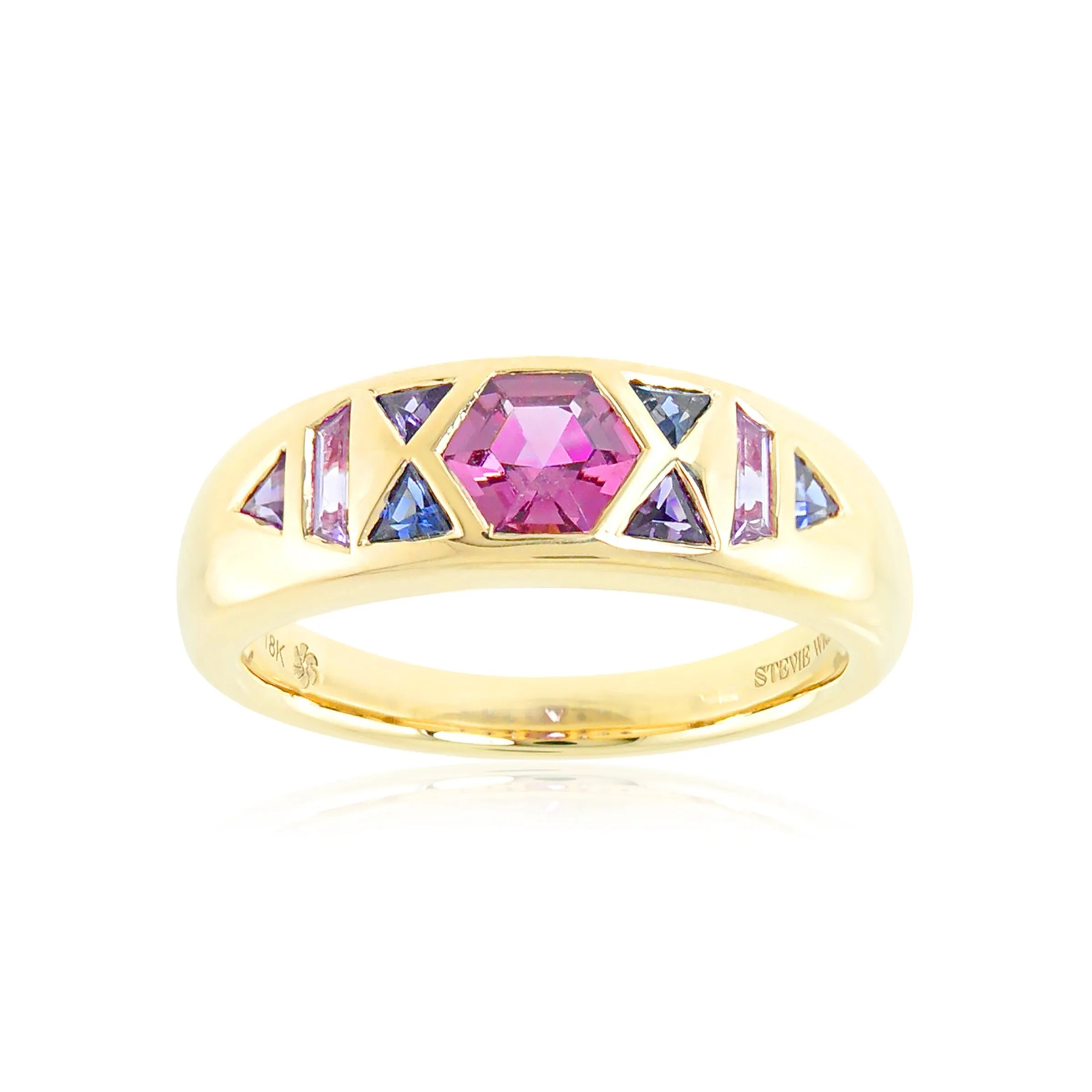 The Goddess 18K Gemstone Gypsy Ring