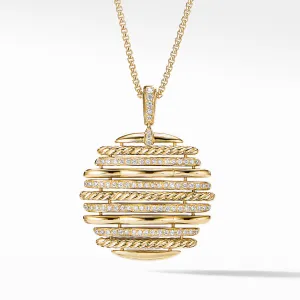 Tides Pendant Necklace in 18K Yellow Gold with Diamonds