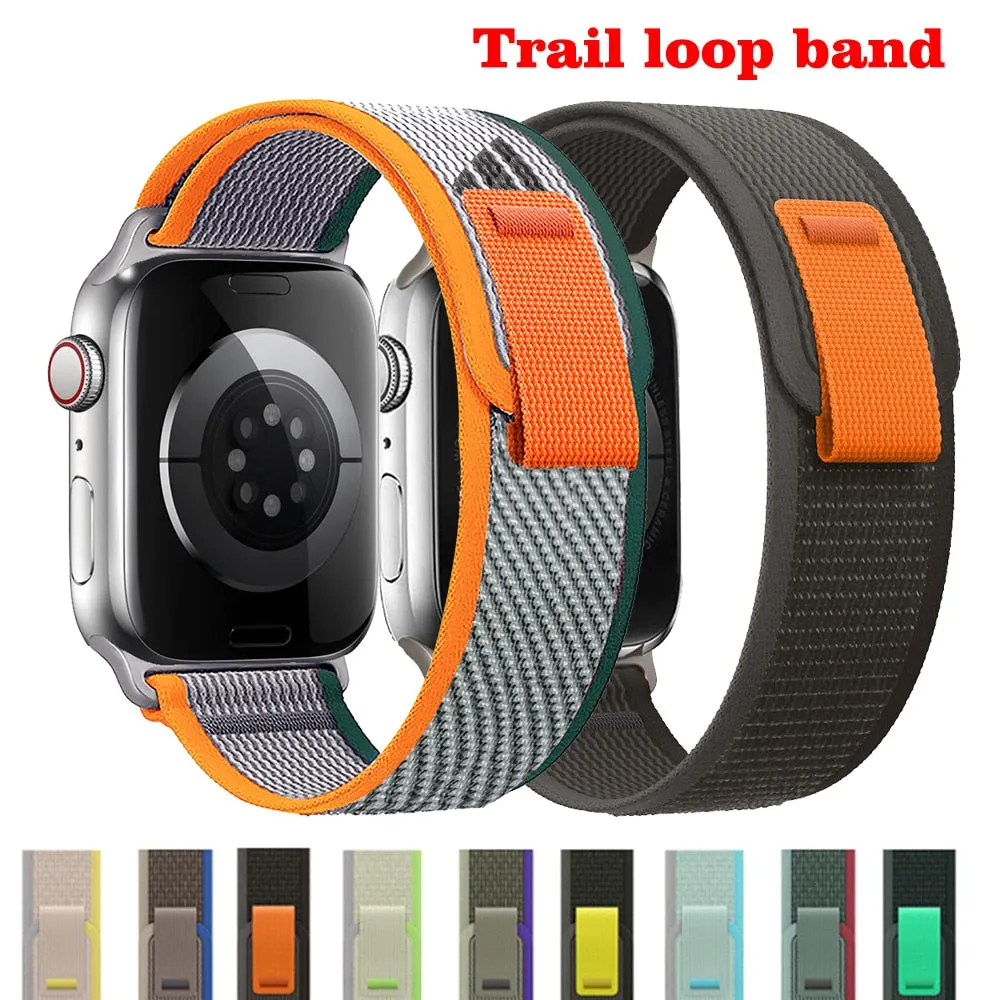 Trail Loop For Apple Watch Band Series 8 7 6 5 Correa Bracelet iWatch 38/40/41mm 42/44/45/49mm Strap - Watchbands