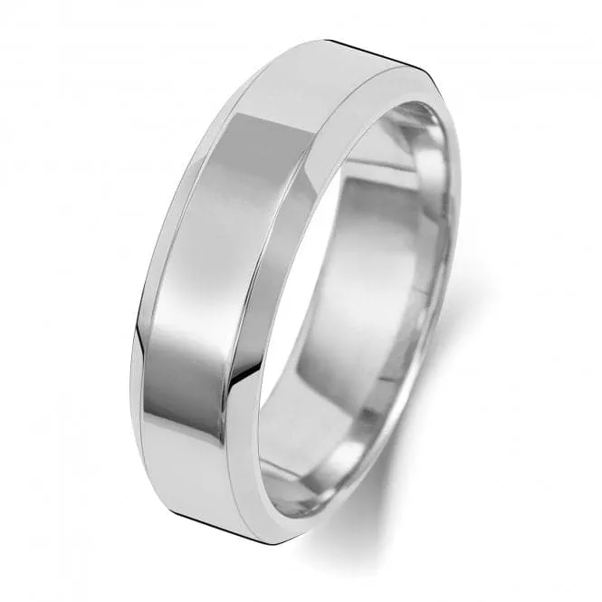 Wedding Band 18ct Wedding Bevelled Edge Ring WQ146WL